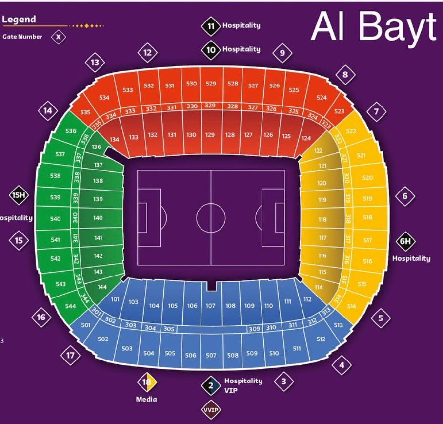Al Bayt Stadium Seating Plan