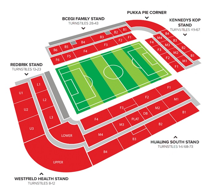 Bramhall Lane Seating Map