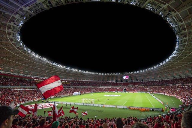 soccer stadium with fans